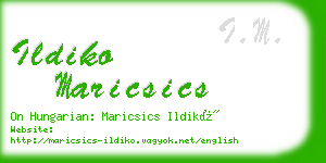 ildiko maricsics business card